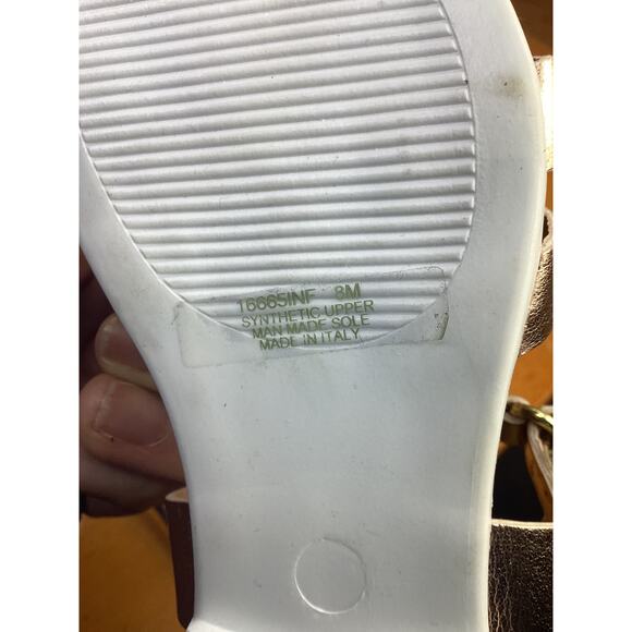 Girls Little Kids Silver Sparkle Slide Sandal Size 8 - Picture 4 of 4